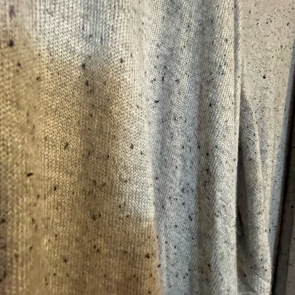 Gray cascading open front cardigan with ruffle cuffed sleeves - Picture 5 of 7